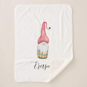 Couverture Sherpa Gnome de Noël Vintage mignonne