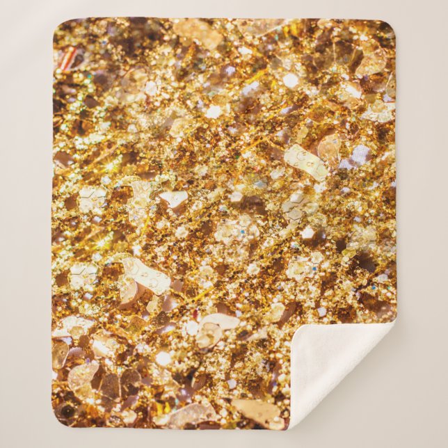 Couverture Sherpa Gold glitter background (Devant)