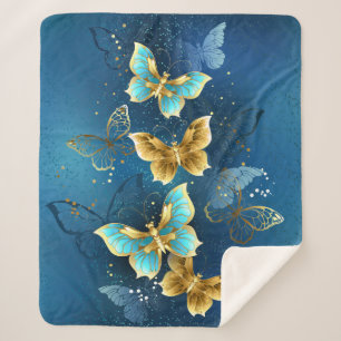Couverture Sherpa Golden butterflies
