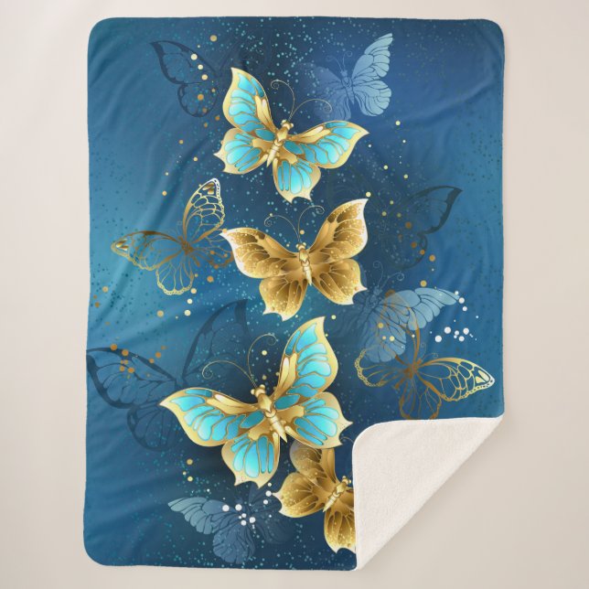 Couverture Sherpa Golden butterflies (Devant)
