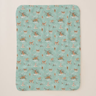 Couverture Sherpa GOLDEN RETRIEVER TOILE Aqua