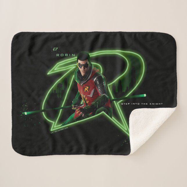 Couverture Sherpa Gotham Knights Robin en logo (Devant (Horizontal))