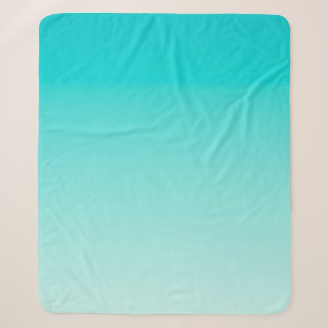 Couverture Sherpa gradient aqueux turquoise (Devant)