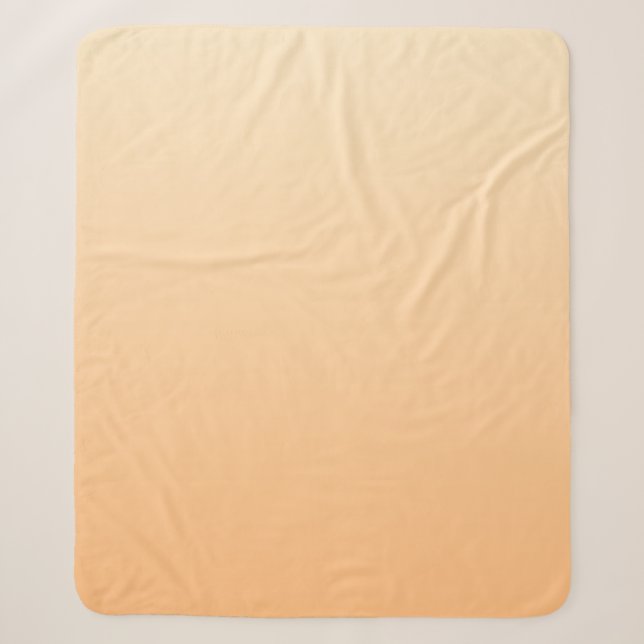 Couverture Sherpa Gradient de couleur jaune clair et orange (Devant)