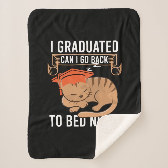 Couverture Sherpa Graduation Gift | I Graduated Can I Go Back (Devant)
