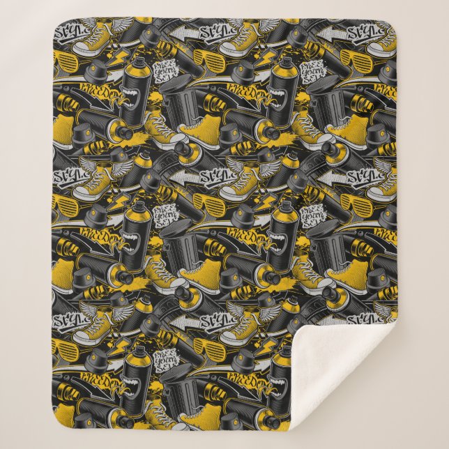 Couverture Sherpa Graffiti urbain Motif de rue (Devant)