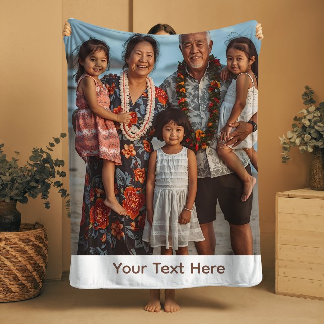 Couverture Sherpa Grand-parent Blanket Sherpa Photo personnalisée Id (Créateur téléchargé)
