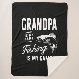 Couverture Sherpa Grand-Père Est Mon Nom Pêche Est Mon Jeu Cadeau