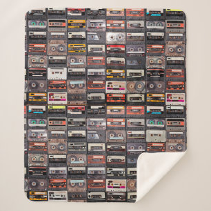 Couverture Sherpa Grande collection de cassettes audio. Musique rétr