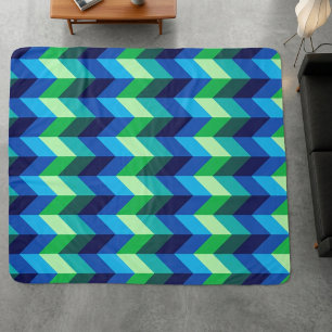 Couverture Sherpa Grande Taille à Chevrons Ombrés