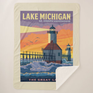 Couverture Sherpa Grands Lacs Lac Michigan