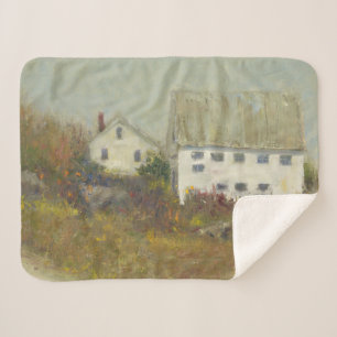 Couverture Sherpa Grange blanche