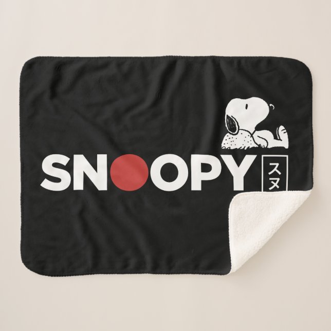 Couverture Sherpa Graphique de typographie japonaise Snoopy (Devant (Horizontal))