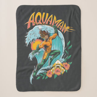 Couverture Sherpa Graphique du Surf de levage Aquaman et Trident
