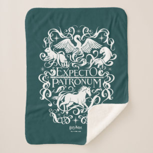 Couverture Sherpa Graphique Filigree de Patronum d'Expecto