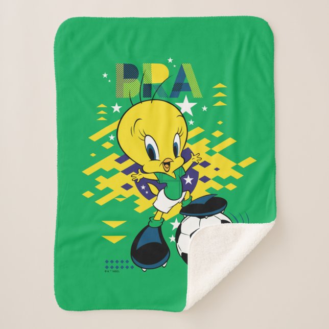 Couverture Sherpa Graphisme TWEETY™ Équipe de football du Brésil (Devant)