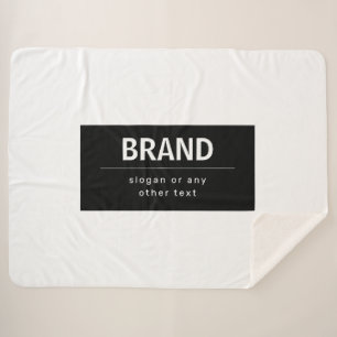 Couverture Sherpa Gras Marque moderne ou nom commercial   Noir et bl