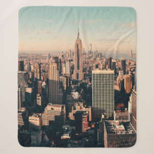 Couverture Sherpa gratte-ciel de New York City toit terrasse vues ur