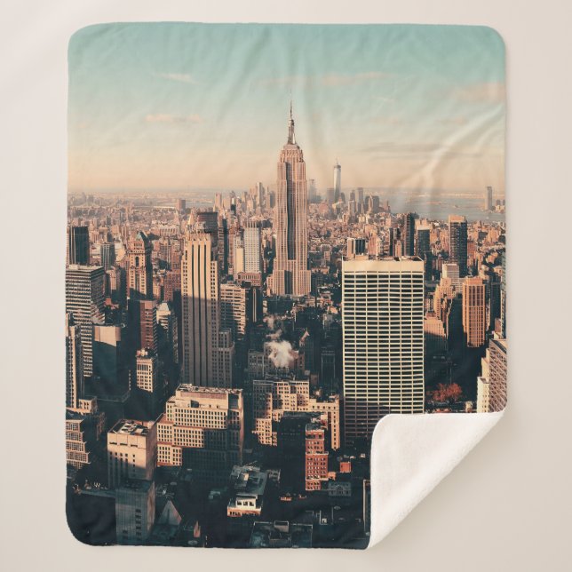 Couverture Sherpa gratte-ciel de New York City toit terrasse vues ur (Devant)