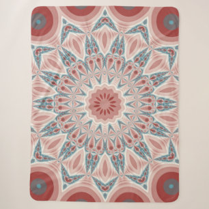 Couverture Sherpa Grattez moderne Kaleidoscope Mandala art fractal