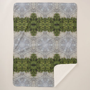 Couverture Sherpa Green Moss & Earth Nature Art