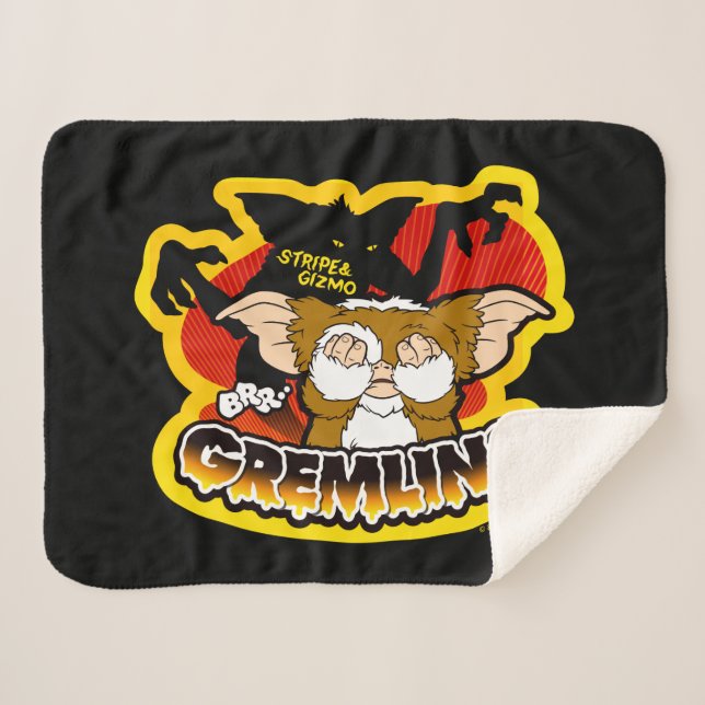 Couverture Sherpa Gremlins | Gizmo Stripe (Devant (Horizontal))