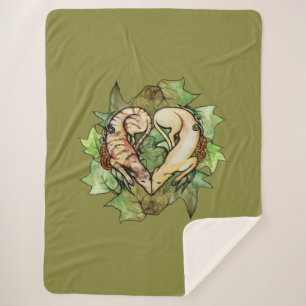 Couverture Sherpa Greyhounds Coeur Fawn Brindle Greyhound