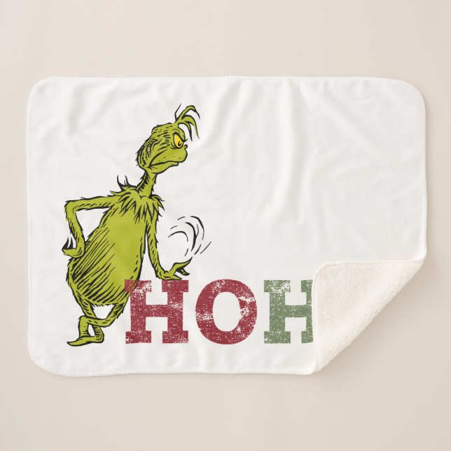 Couverture Sherpa Grille | Ho Ho Ho (Devant (Horizontal))