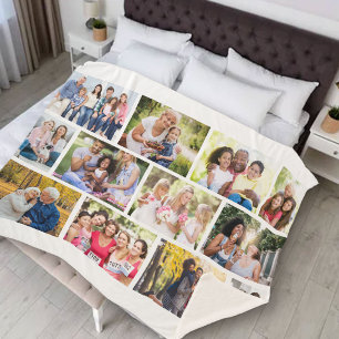 Couverture Sherpa Grille Maçonnerie 12 Collage Photo Blanc