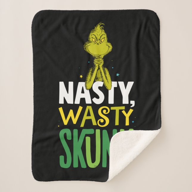 Couverture Sherpa Grille | Nasty Wasty Skunk (Devant)