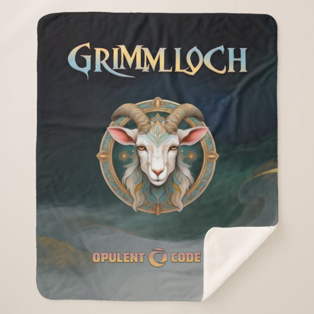 Couverture Sherpa Grimmloch Goat Emblem Fantasy RPG Single-Sided (Devant)