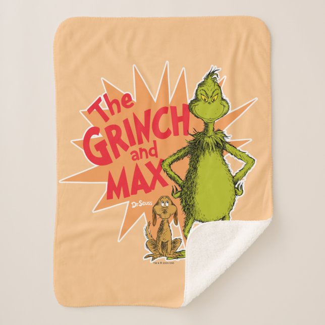 Couverture Sherpa Grinch | Grinch & Max Starburst (Devant)