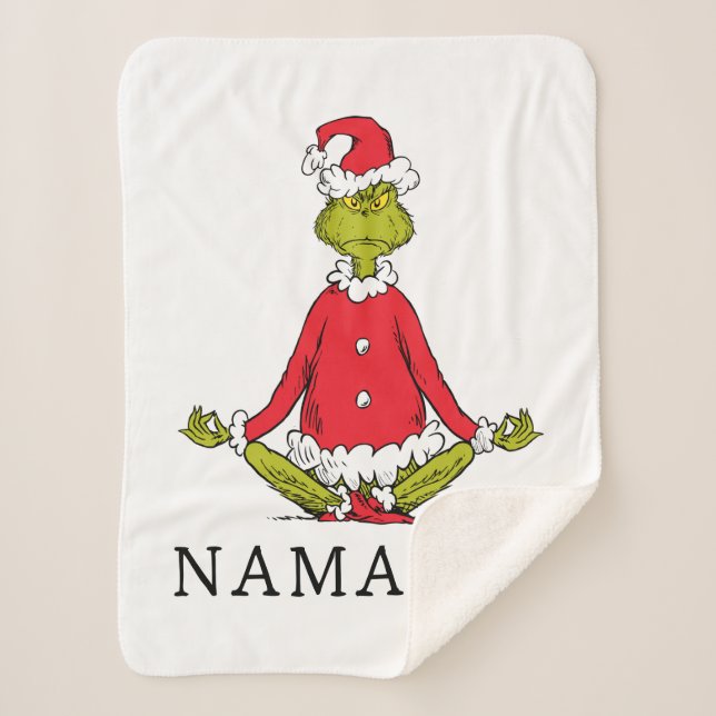 Couverture Sherpa Grinch | Namaste Père Noël (Devant)