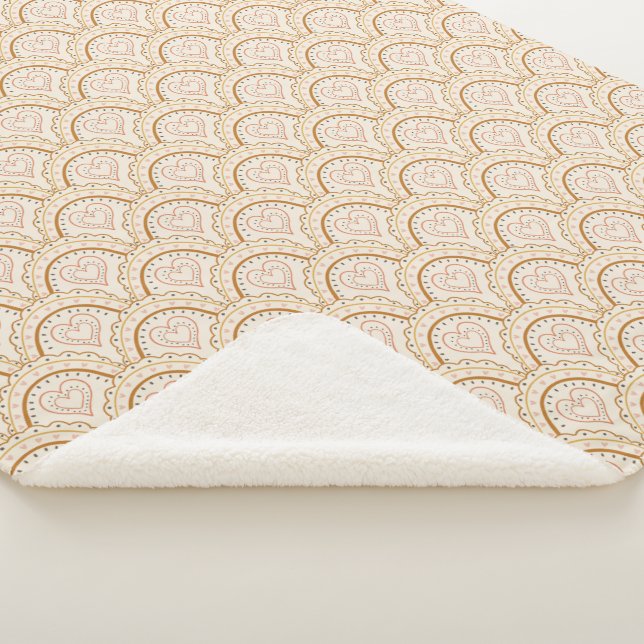 Couverture Sherpa Groovy Retro Flowers Pattern  (3/4)