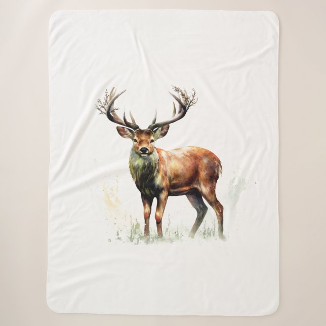 Couverture Sherpa Gros Cerf Raté (Devant)
