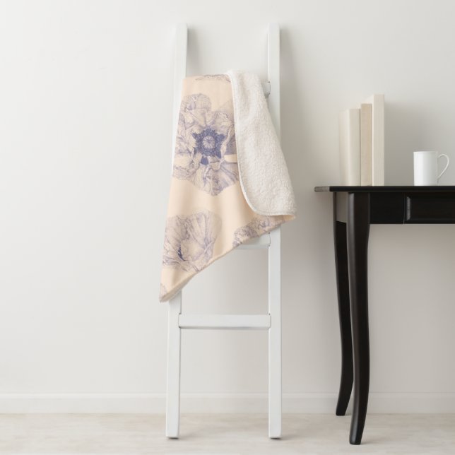 Couverture Sherpa Gros Pavot Botanique (En situation)