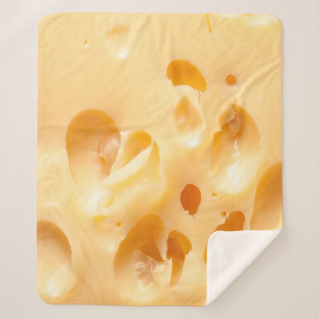 Couverture Sherpa Gros plan de fromage jaune. Ce fichier est nettoyé (Devant)