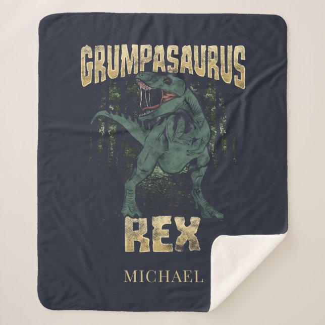 Couverture Sherpa Grumpasaurus Rex Dinosaur T Rex Grandpa (Devant)