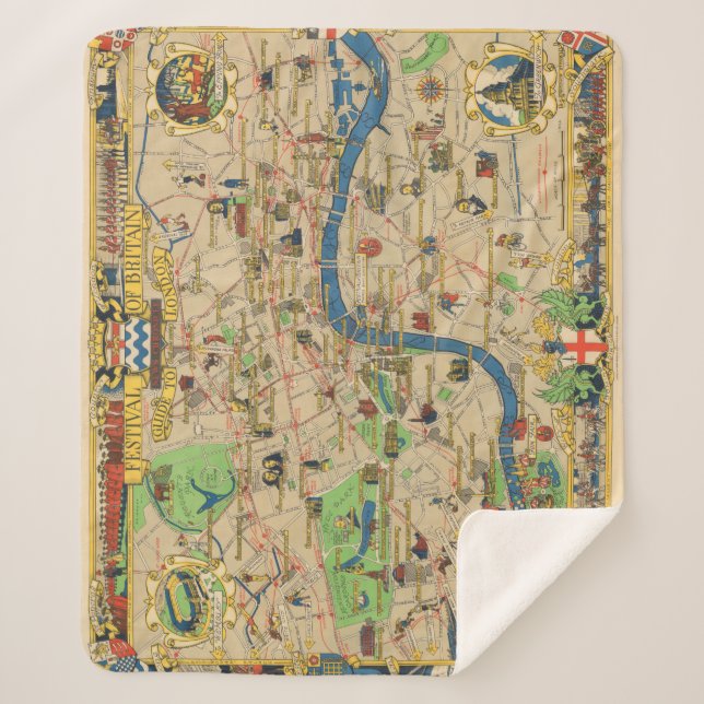 Couverture Sherpa Guide vintage De Londres (Devant)