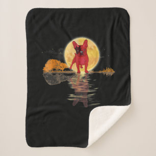 Couverture Sherpa Guitar Lake Halloween effrayant Français Bulldog M