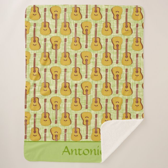 Couverture Sherpa Guitare acoustique Cuisine Sherpa personnalisée (Devant)