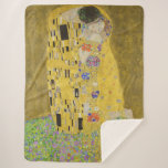 Couverture Sherpa Gustav Klimt - Le baiser<br><div class="desc">The Kiss / Der Kuss - Gustav Klimt en 1907-1908</div>