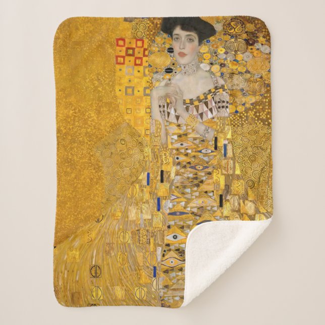 Couverture Sherpa Gustav Klimt - Portrait d'Adele Bloch-Bauer I (Devant)