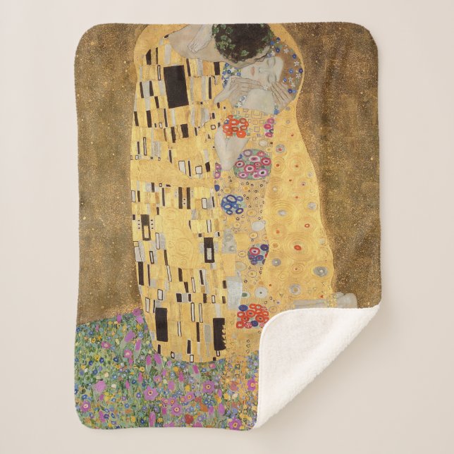 Couverture Sherpa Gustav Klimt | The Kiss, 1907-08 (Devant)