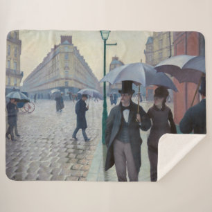 Couverture Sherpa Gustave Caillebotte - Paris Street ; Rainy Day