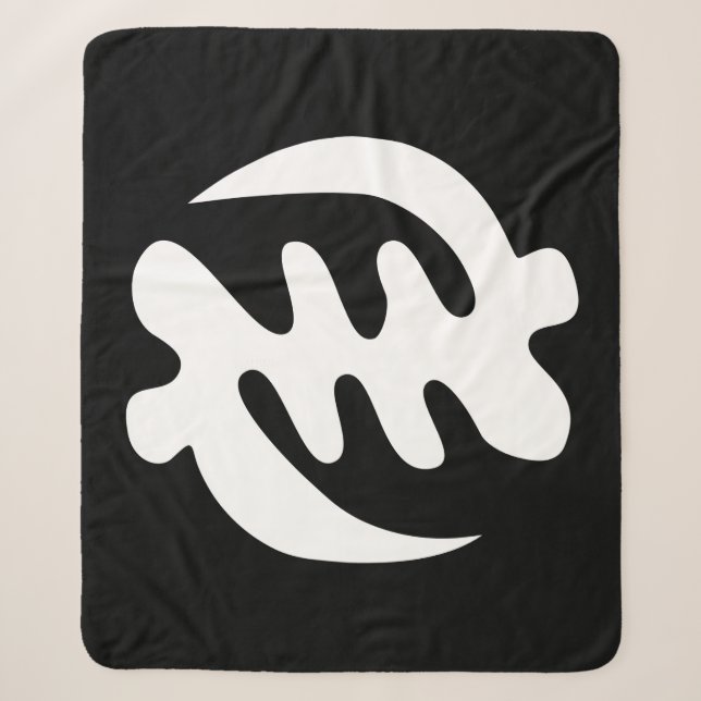 Couverture Sherpa Gye Nyame | God is Supreme Adinkra (Devant)