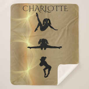 COUVERTURE SHERPA GYMNASTICS GIRL'S SUR SHERPA BLANKET. NOM PERSONNA