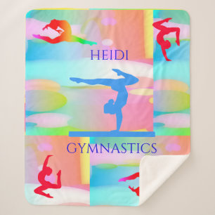 COUVERTURE SHERPA GYMNASTICS PASTEL CAMOUFLAGE BLANKET.