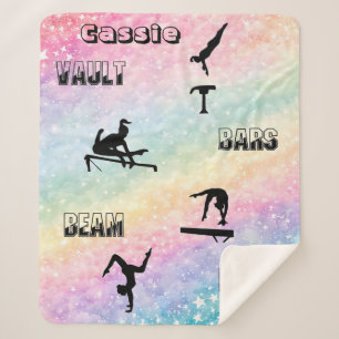 Couverture Sherpa Gymnastique coffre-fort personnalisé, bars, poutre