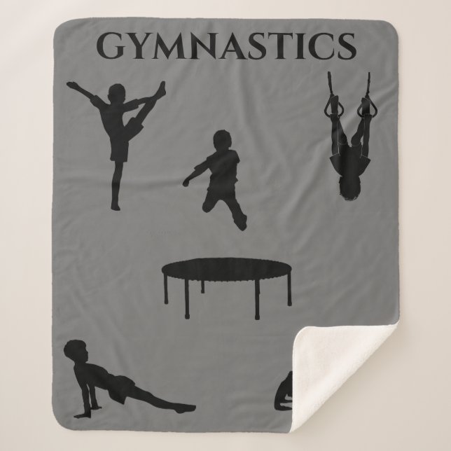 Couverture Sherpa Gymnastique garçons sherpa couverture. (Devant)